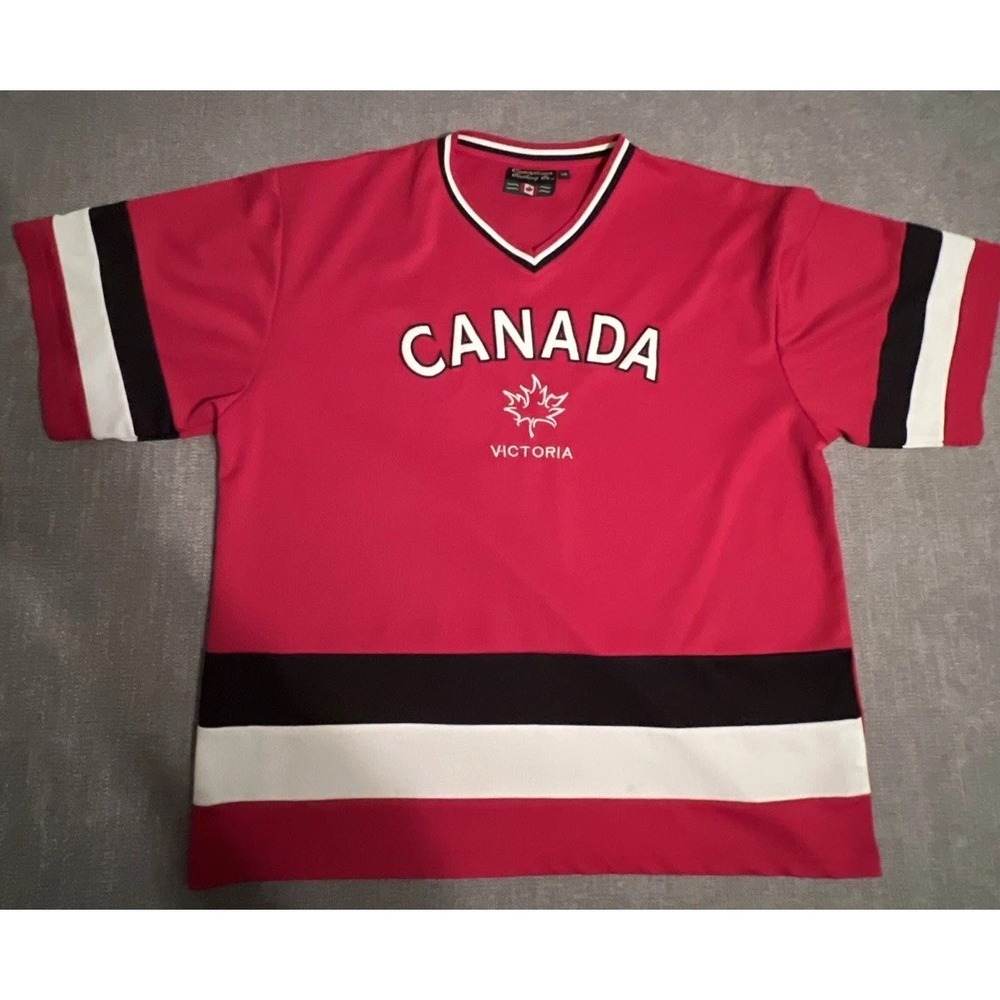 Canadian Clothing Company Hockey Jersey Canada Victoria Red Unisex Size Large